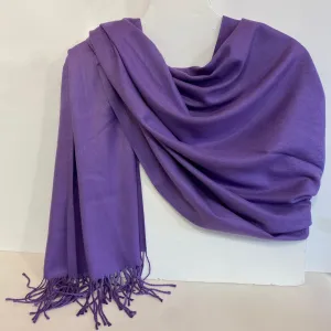 Aggie Cashmere Mix Wrap - Lavender