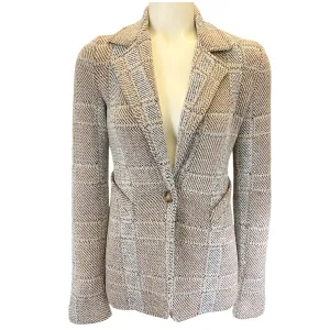 Amina Rubinacci Tan Multi Wool Knit Jacket