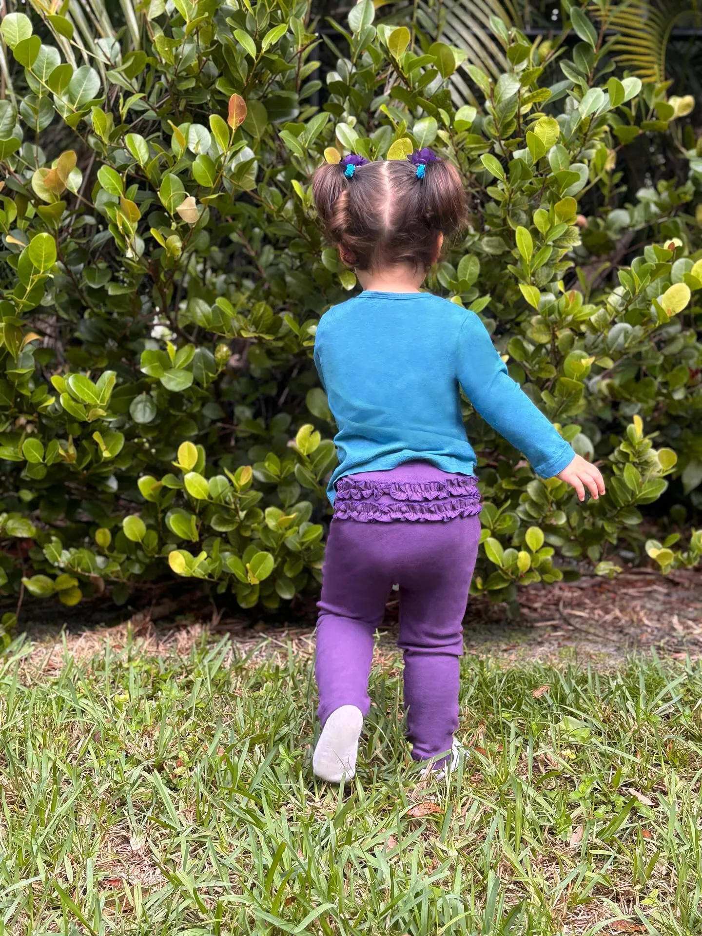 Baby Ruffle Butt Soft Cotton Leggings | Forest Green