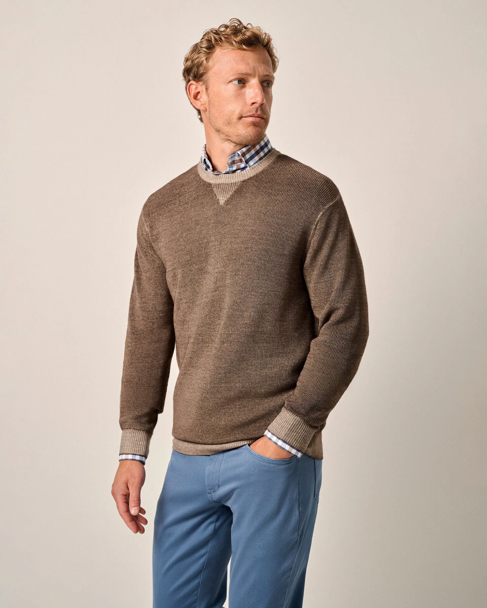 Burgess Garment-Dyed Crewneck Sweater