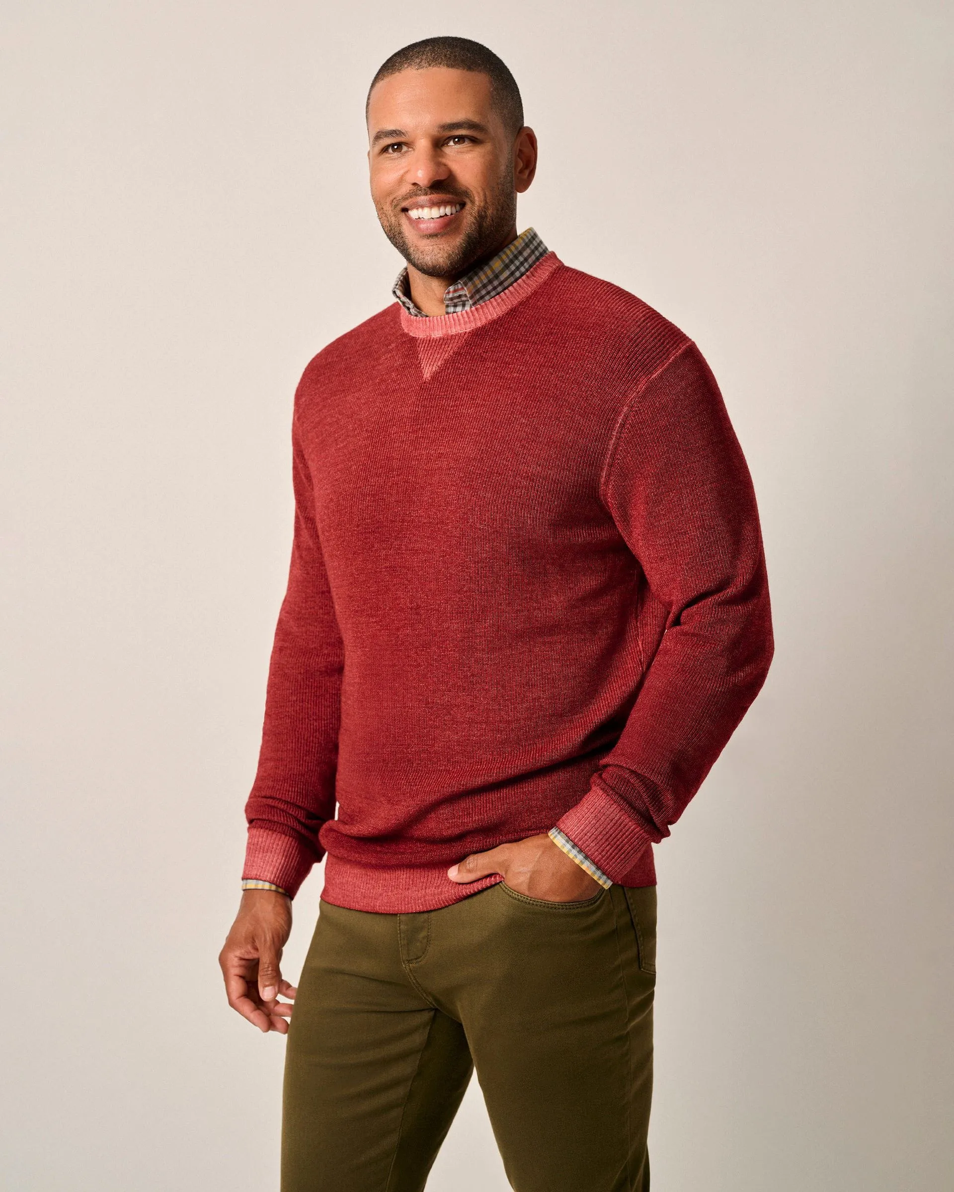 Burgess Garment-Dyed Crewneck Sweater