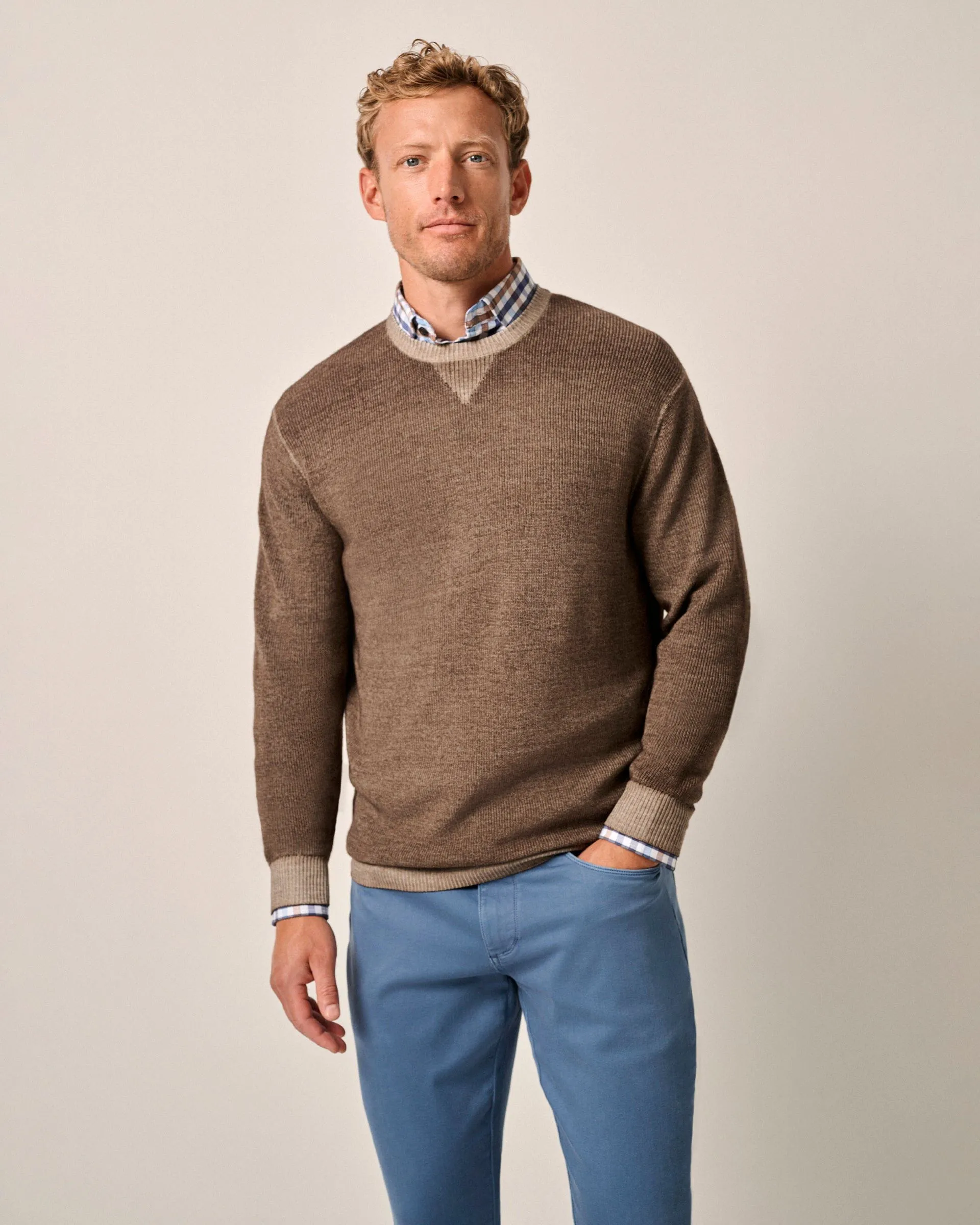 Burgess Garment-Dyed Crewneck Sweater