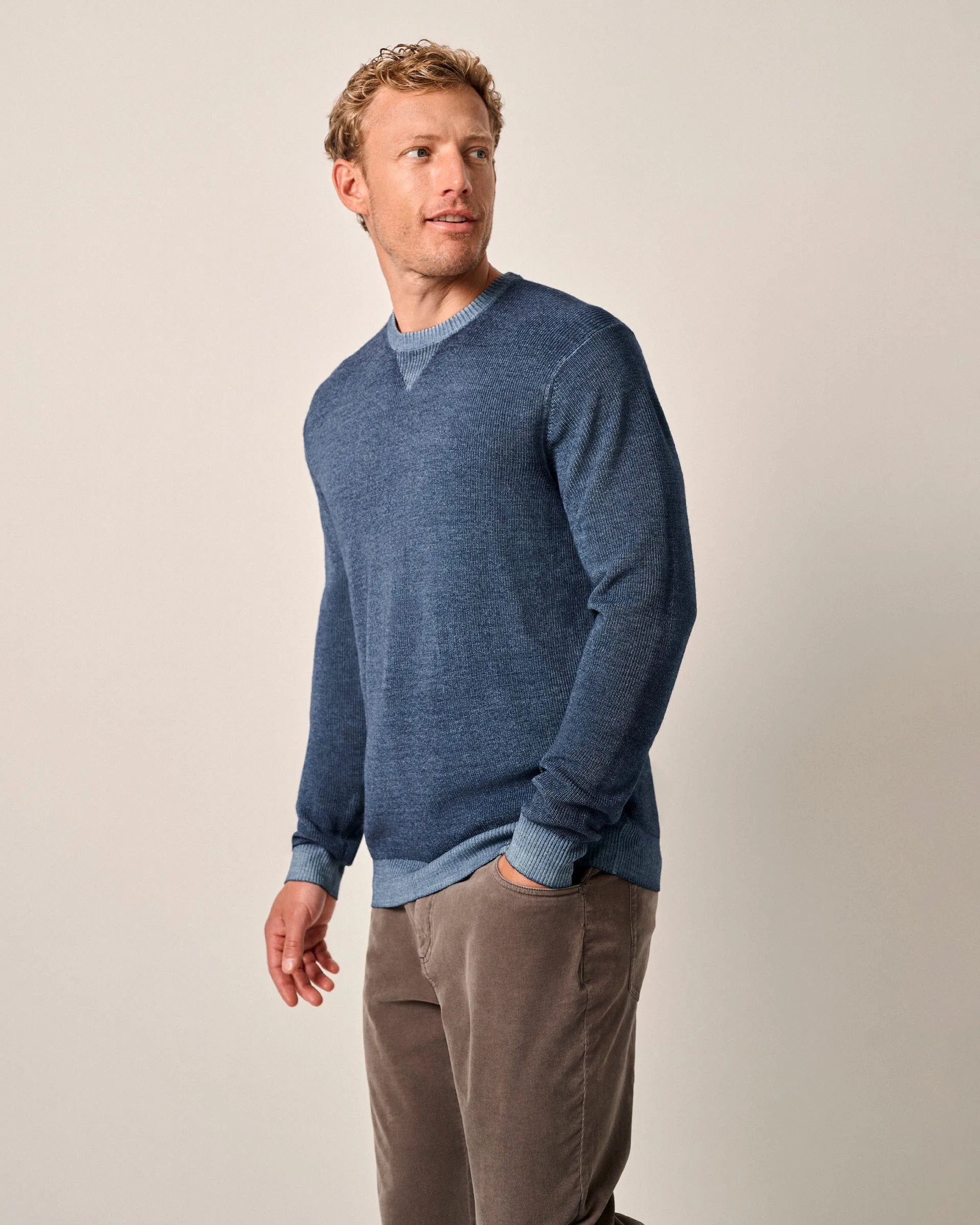 Burgess Garment-Dyed Crewneck Sweater