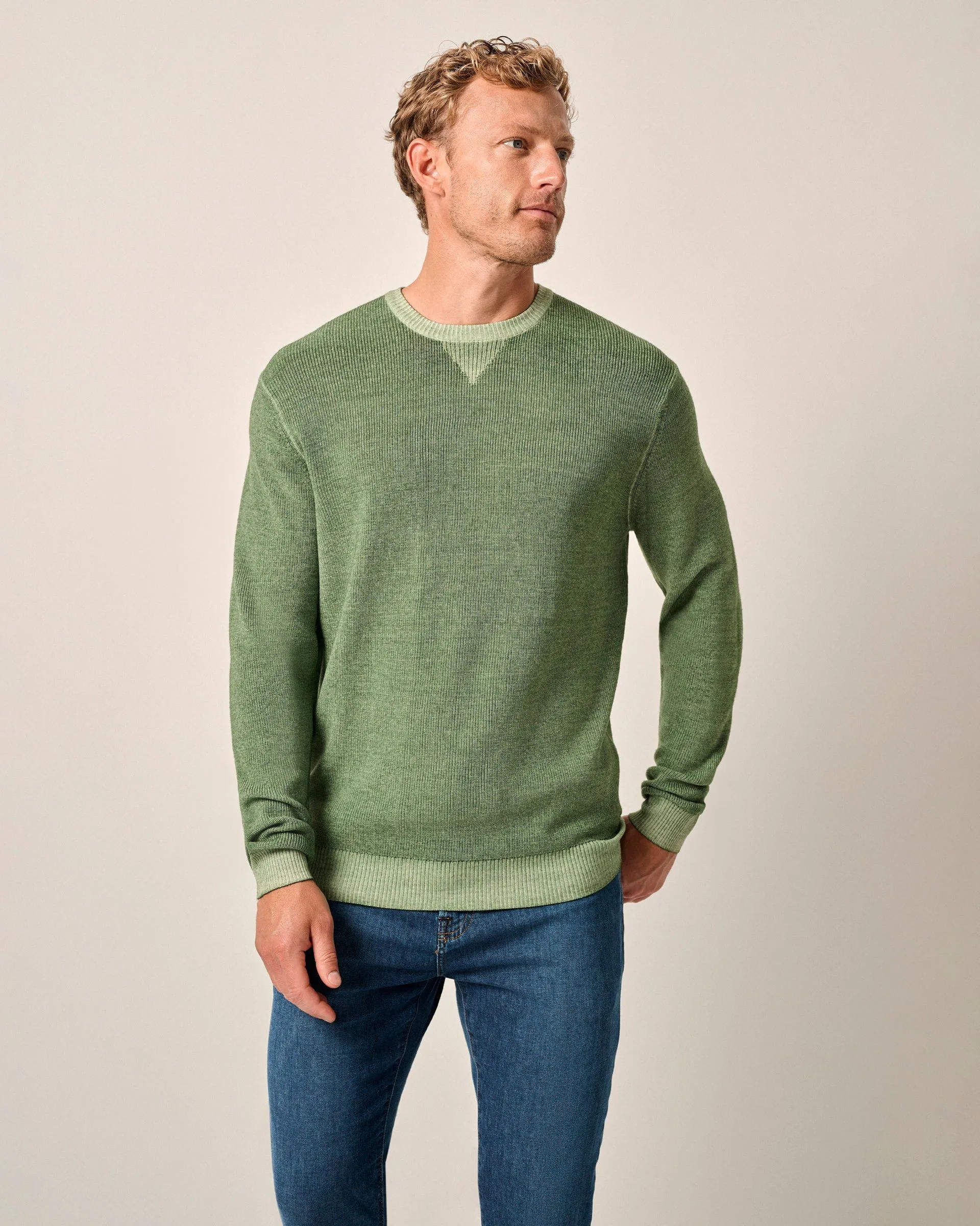 Burgess Garment-Dyed Crewneck Sweater