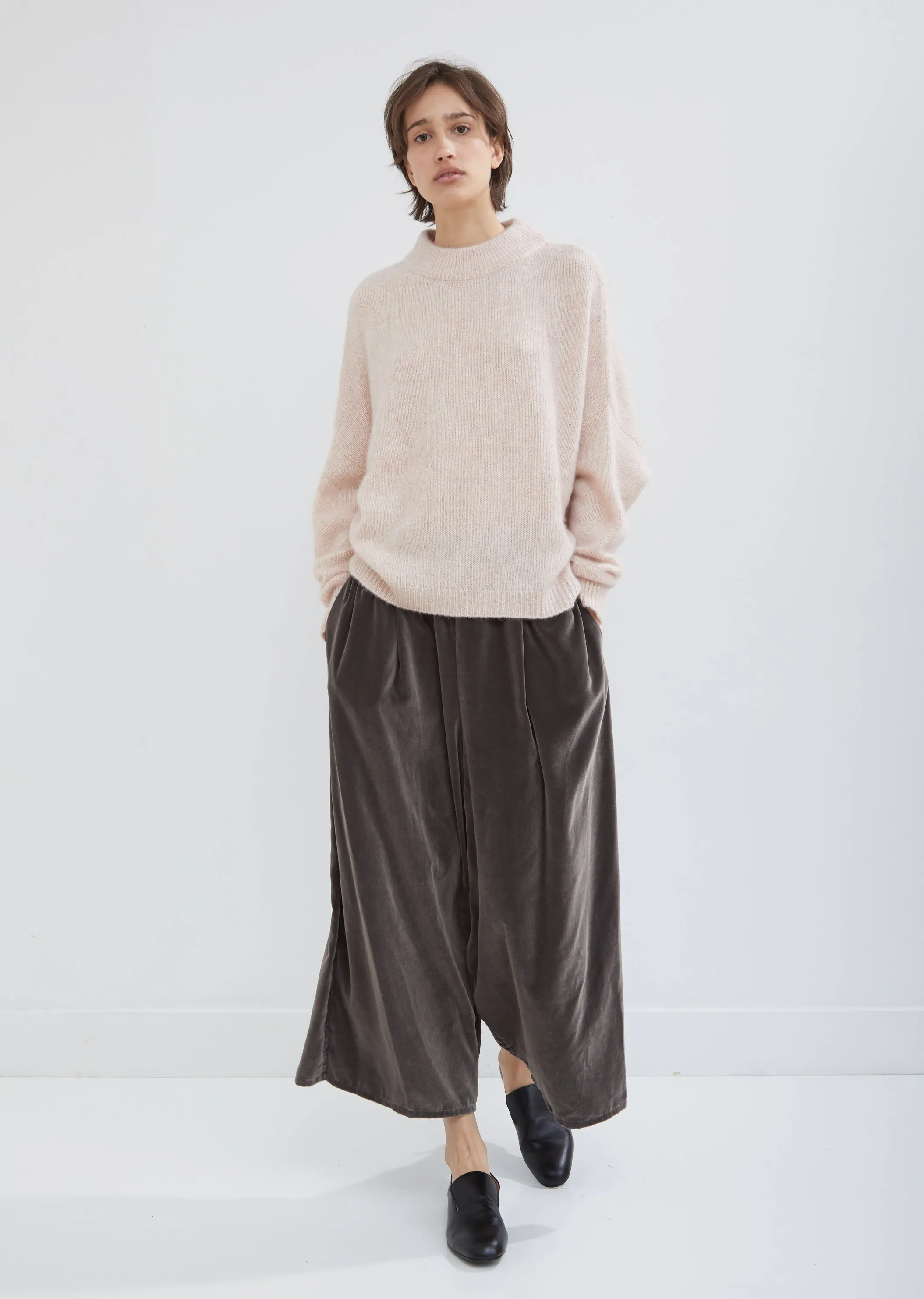 Cashmere Silk Round Neck Sweater