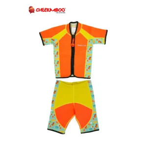 Cheekaaboo Twinwets Toddler Thermal Swimsuit UPF50  Orange Dino