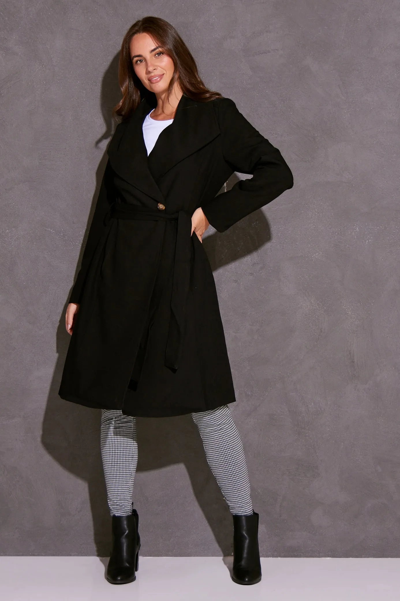 Christina Wrap Trench Coat - Black