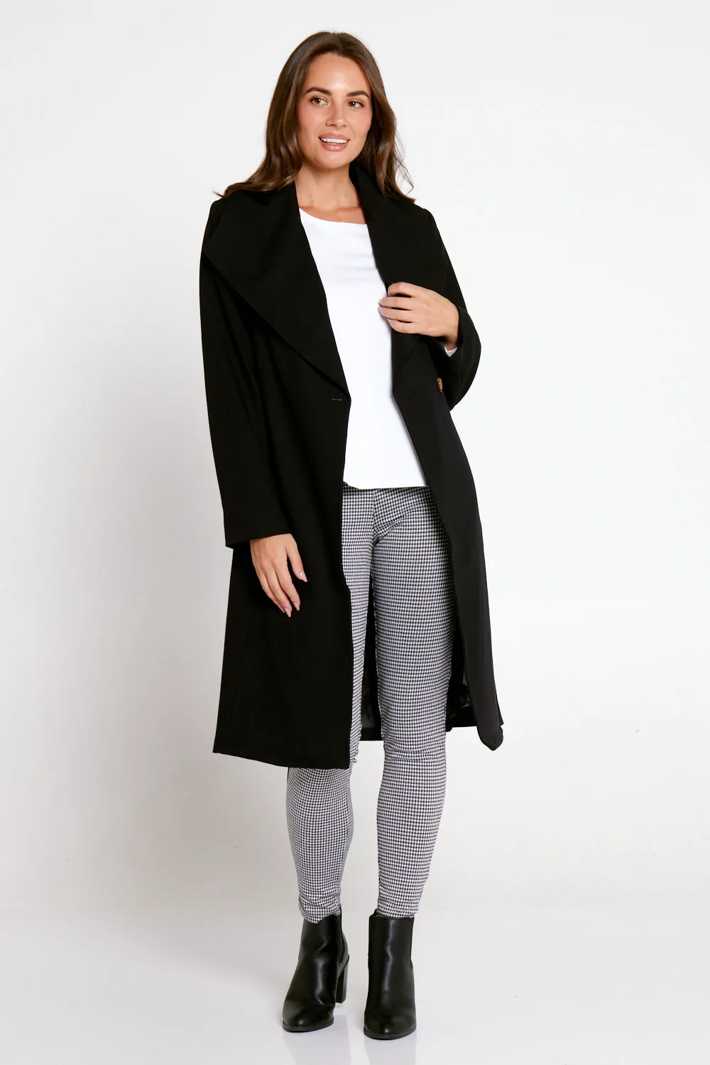 Christina Wrap Trench Coat - Black