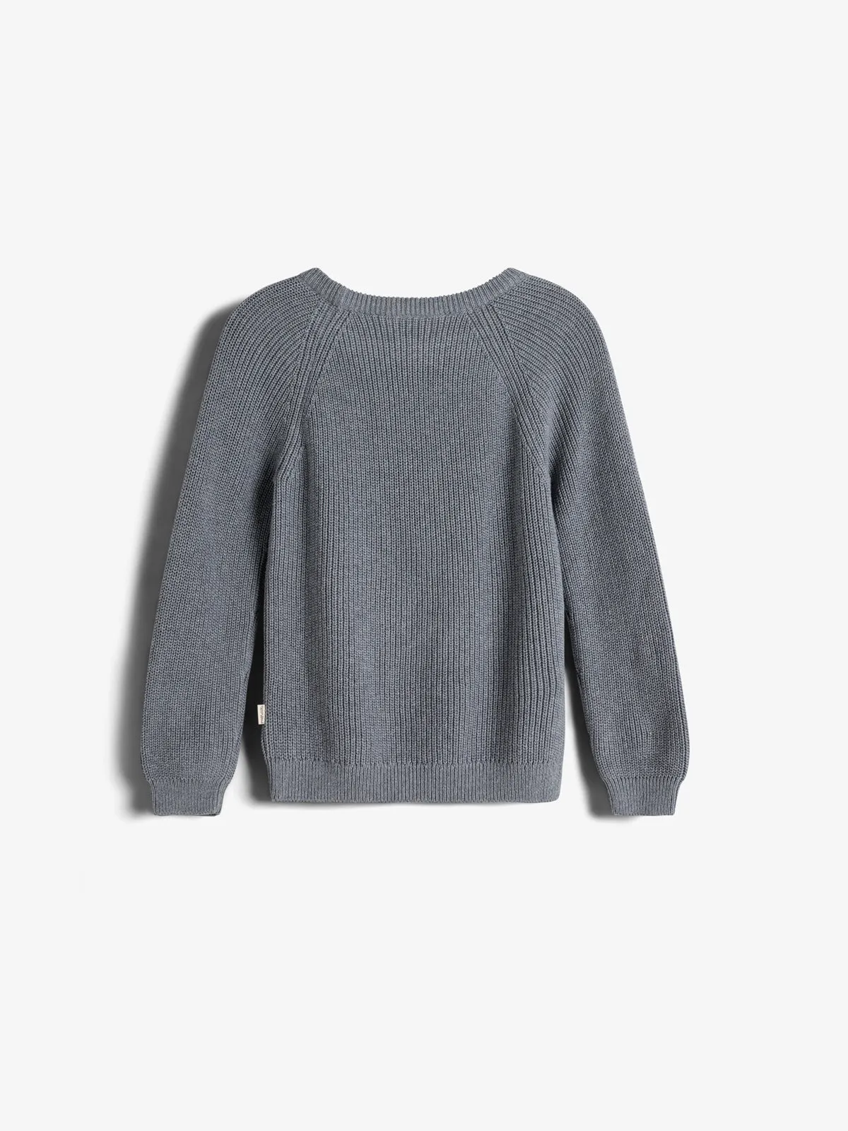 Cotton Knit Sweater - Tween - Blue Melange