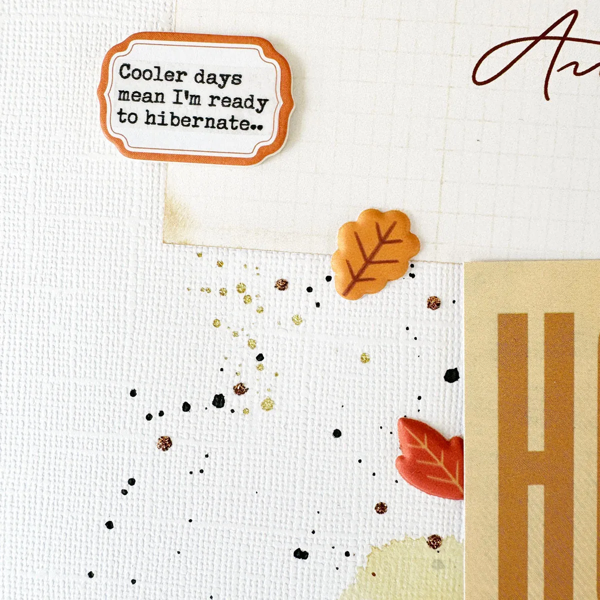 Cozy Season Scrapbooking Kit - Choose Your Add On - October 2024