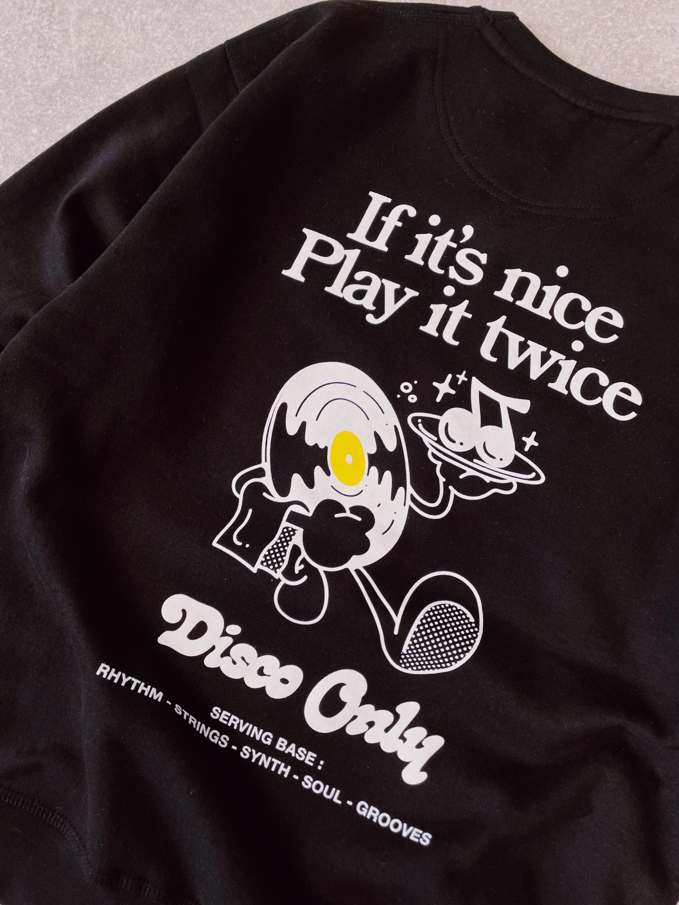 DISCO ONLY 'Play It Twice V2' Sweater - Black