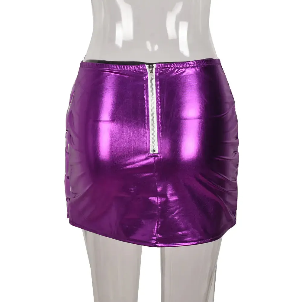 Double Bubble Puffer Mini Skirt^