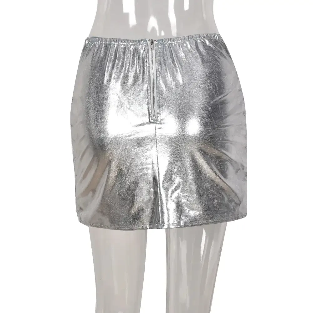 Double Bubble Puffer Mini Skirt^