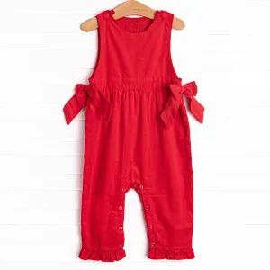 Eliza Corduroy Romper, Red