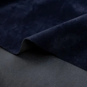 Flannel Backed Suede Navy