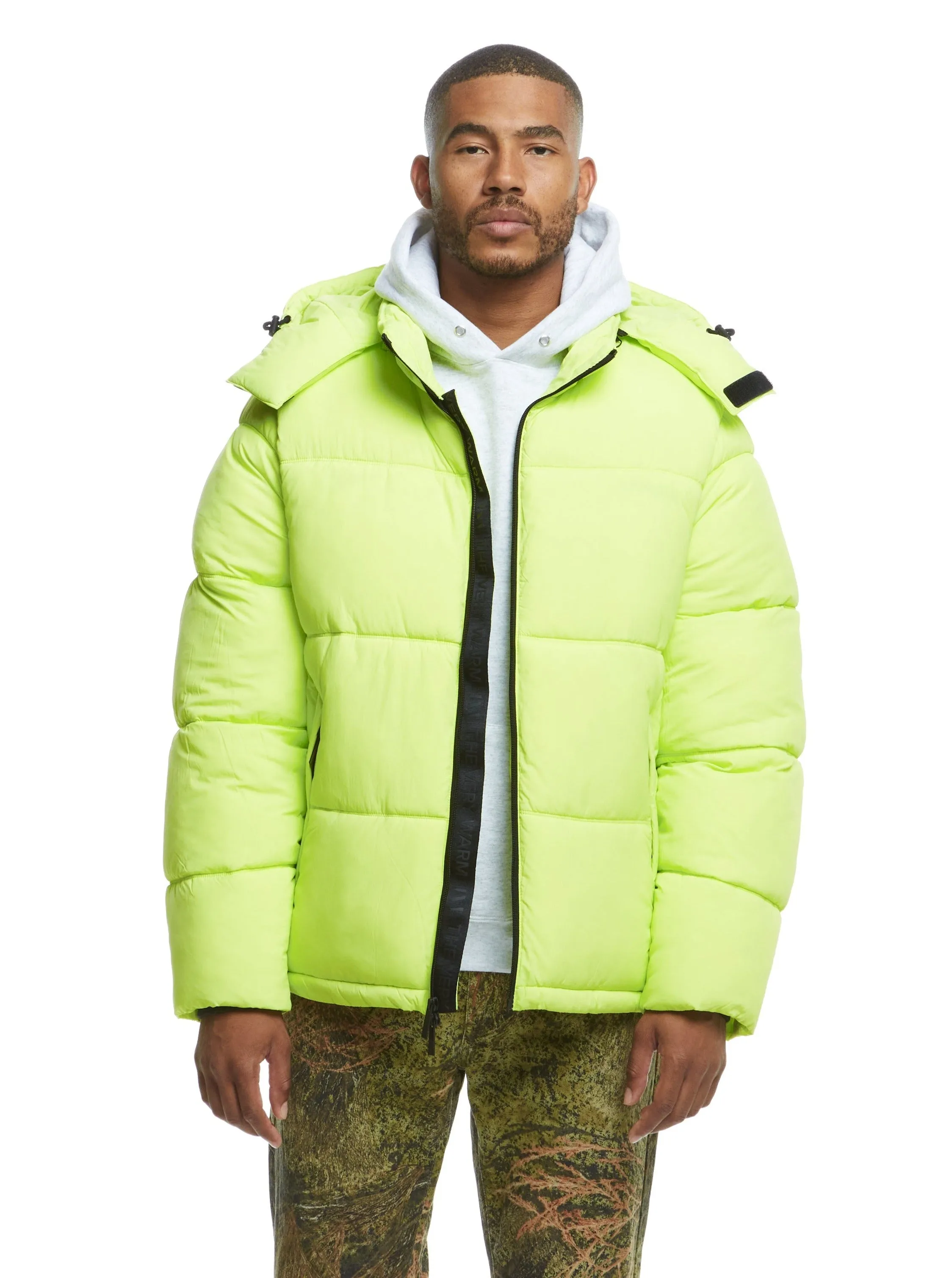 Hooded Puffer - Lime