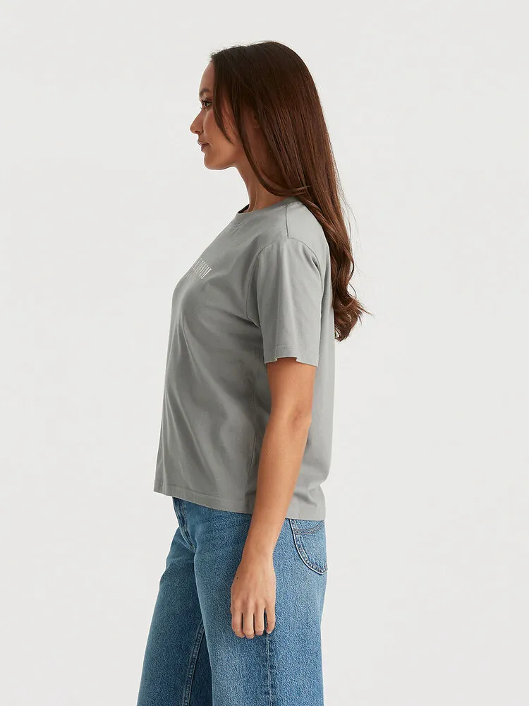 Lee denim tee - soft grey