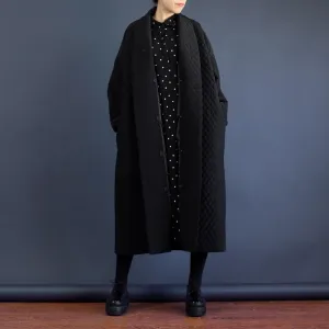 Loose Oversized Black Trench Coat