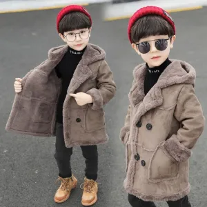 LovelyRLovely Boys' Suede Padded Trench Coat