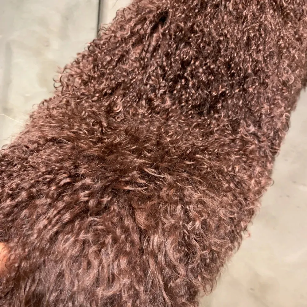 Luxury Real Mongolian Fur Coat - Long Length