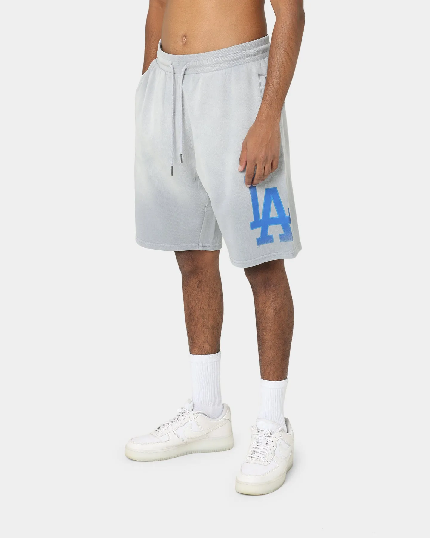 Majestic Athletic Los Angels Dodgers Solarised Contrast Shorts Warm Grey