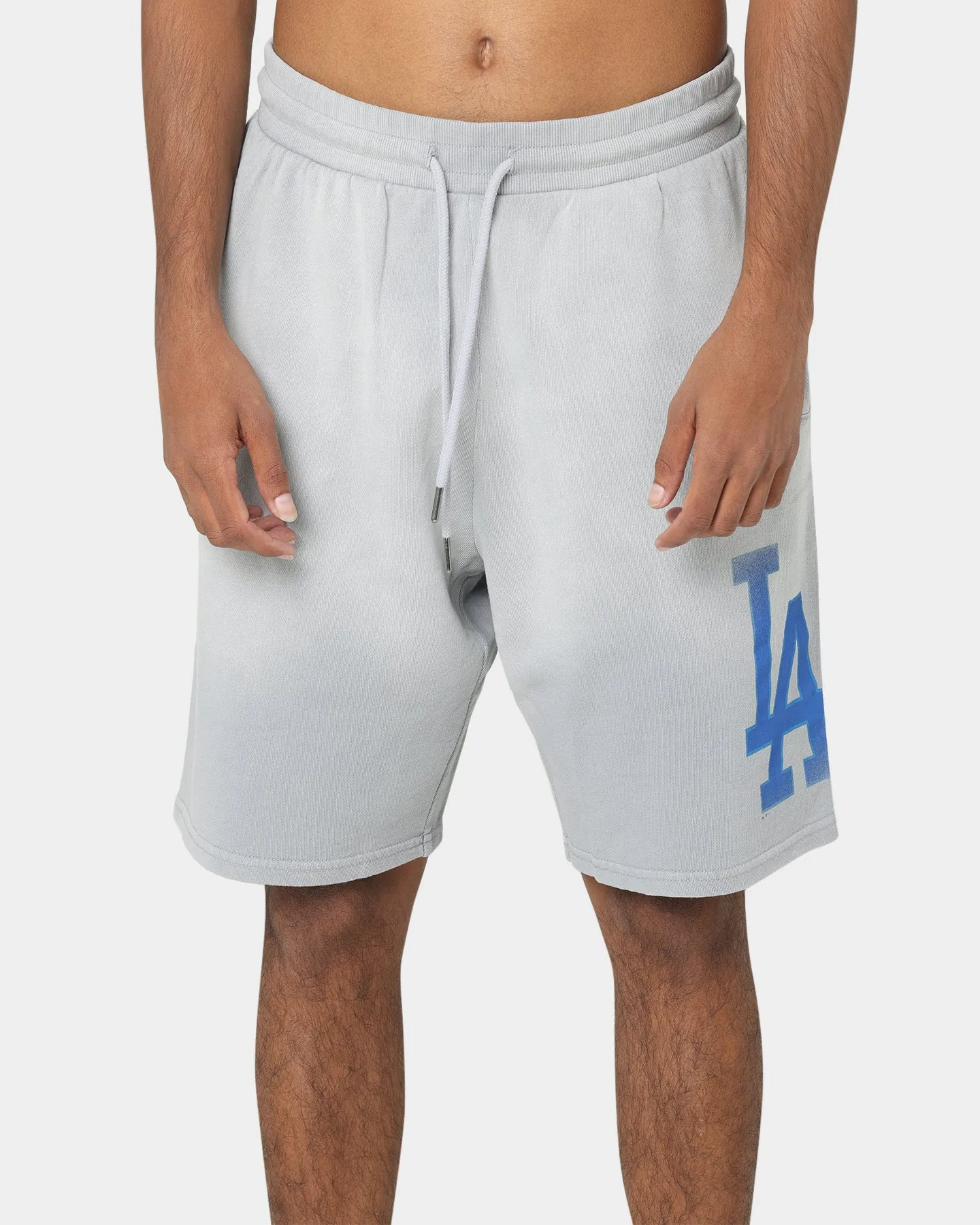 Majestic Athletic Los Angels Dodgers Solarised Contrast Shorts Warm Grey