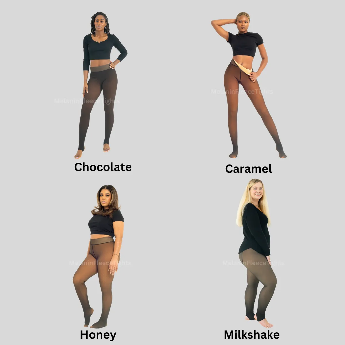 Melanin Fleece Tights™ - Sheer Tone Effect