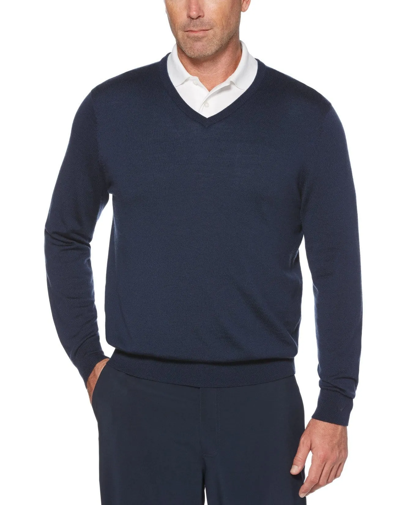 Mens Mens V-Neck Merino Sweater