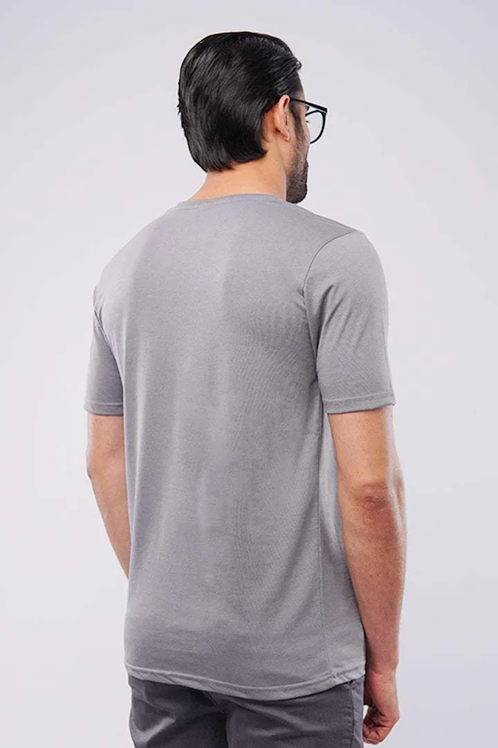 Metal Gray V-Neck