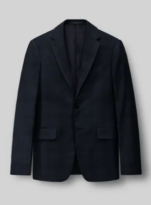 Napolean Devon Check Blue Wool Jacket