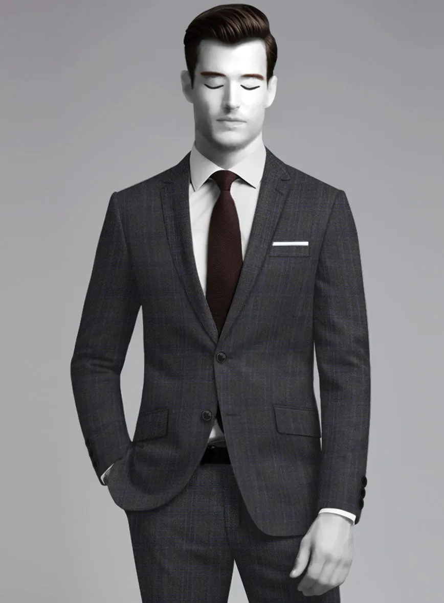 Napolean Gatsby's Charcoal Glen Wool Suit