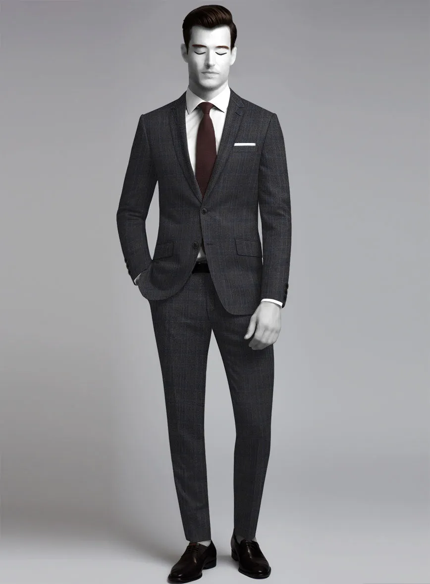 Napolean Gatsby's Charcoal Glen Wool Suit