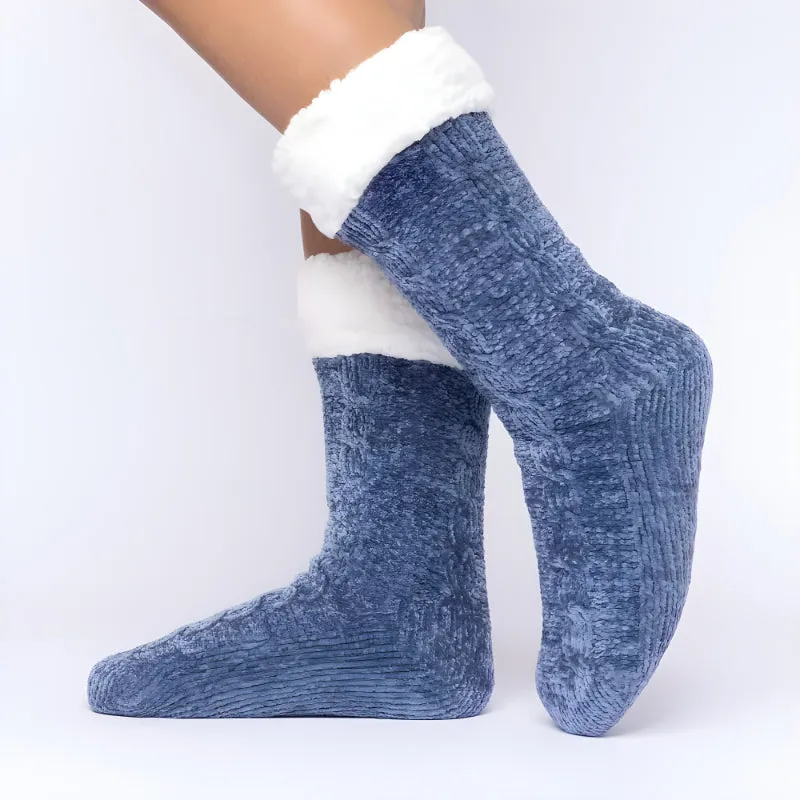 Non Slip Fleece Lined Lounge Socks