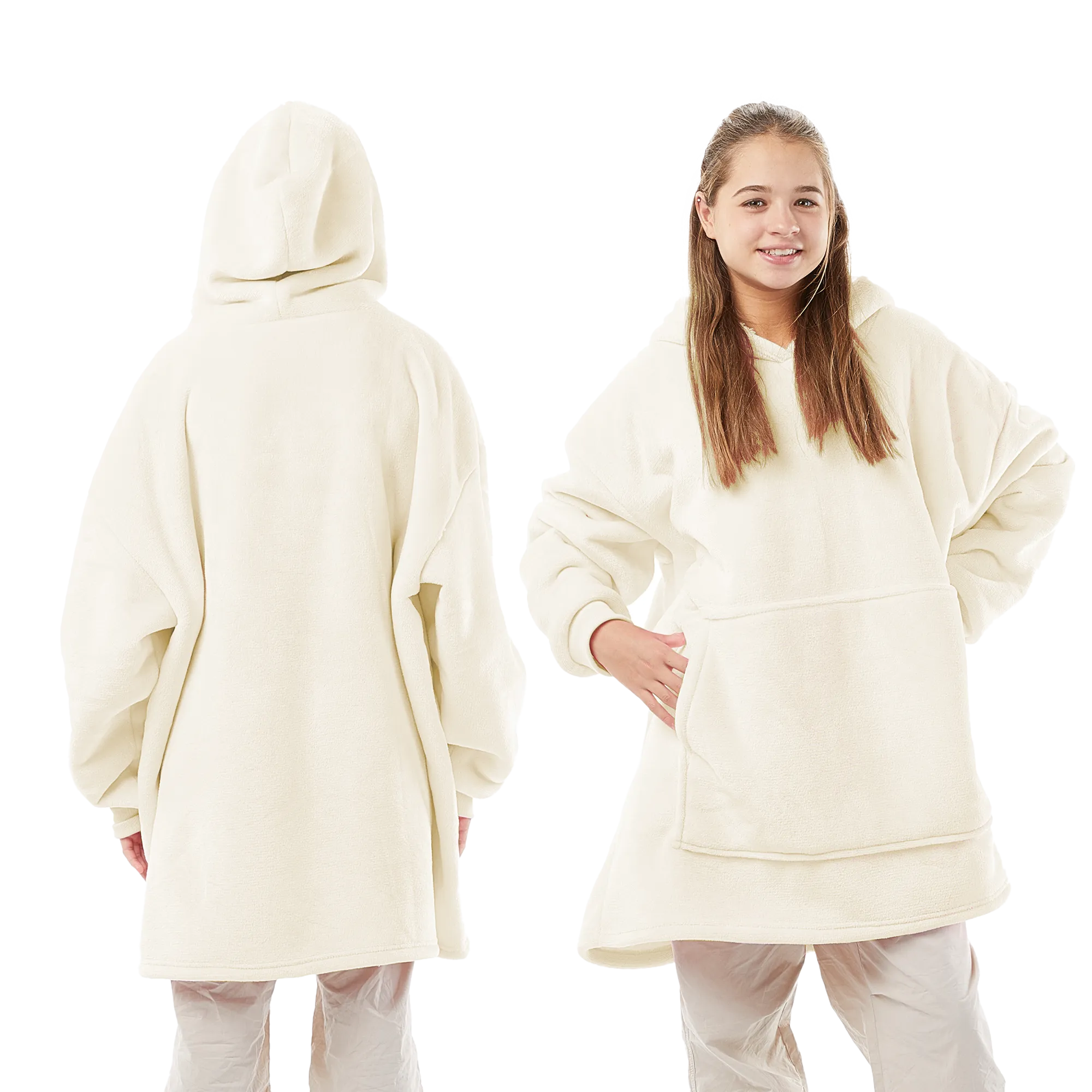 Oversized Blanket Hoodie - Thermal, Soft & Comfortable and Long Length Throw Hoodie