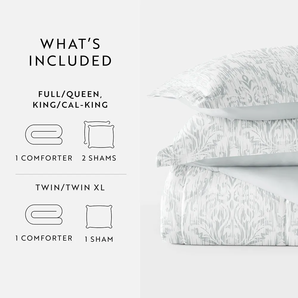 Patterned Down-Alternative Comforter Set (Sale)