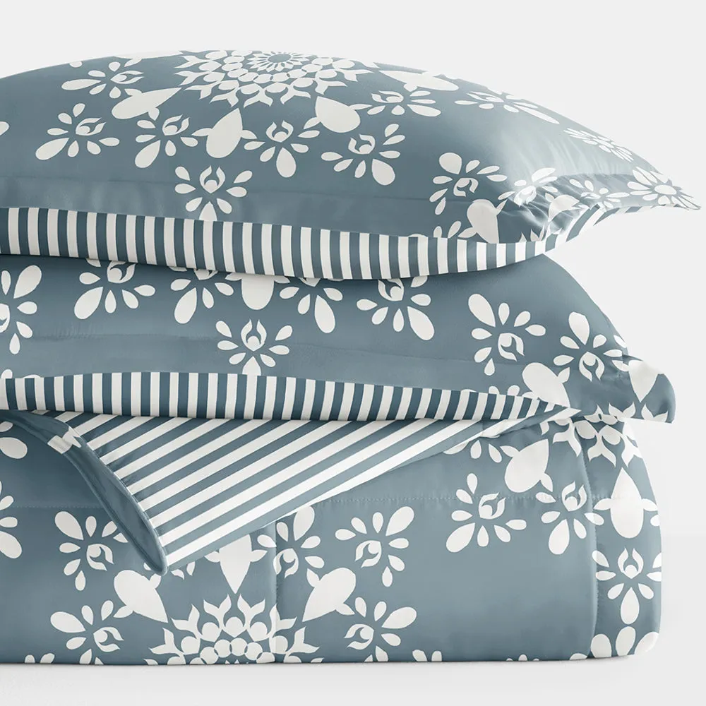 Patterned Down-Alternative Comforter Set (Sale)