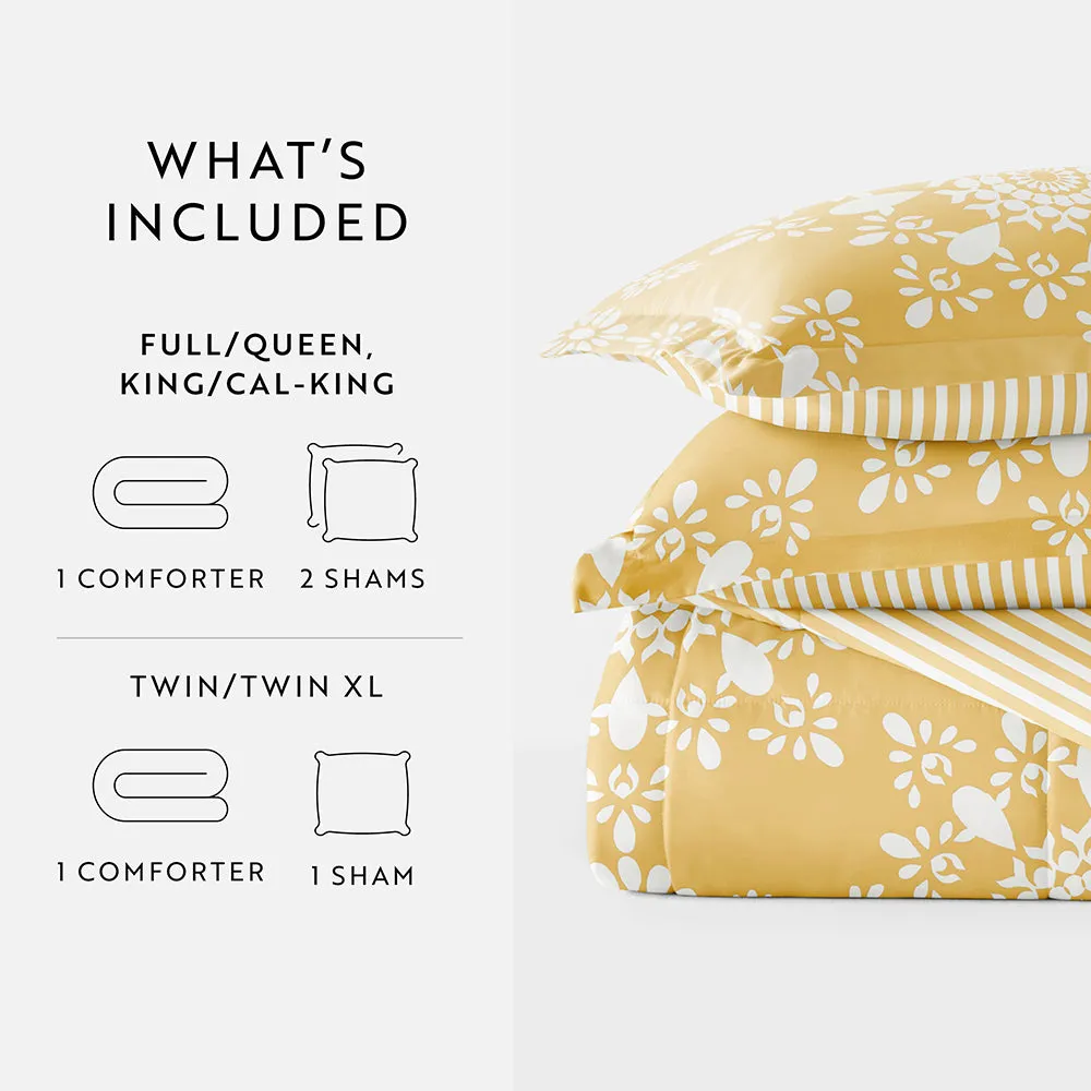 Patterned Down-Alternative Comforter Set (Sale)