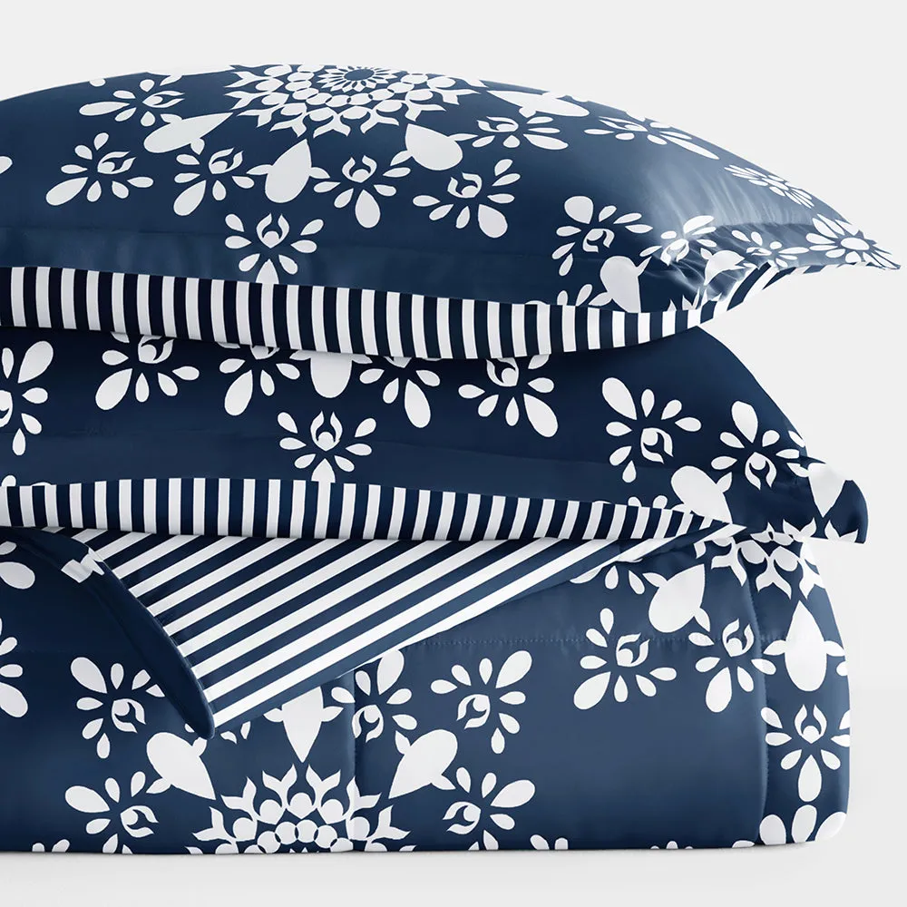 Patterned Down-Alternative Comforter Set (Sale)