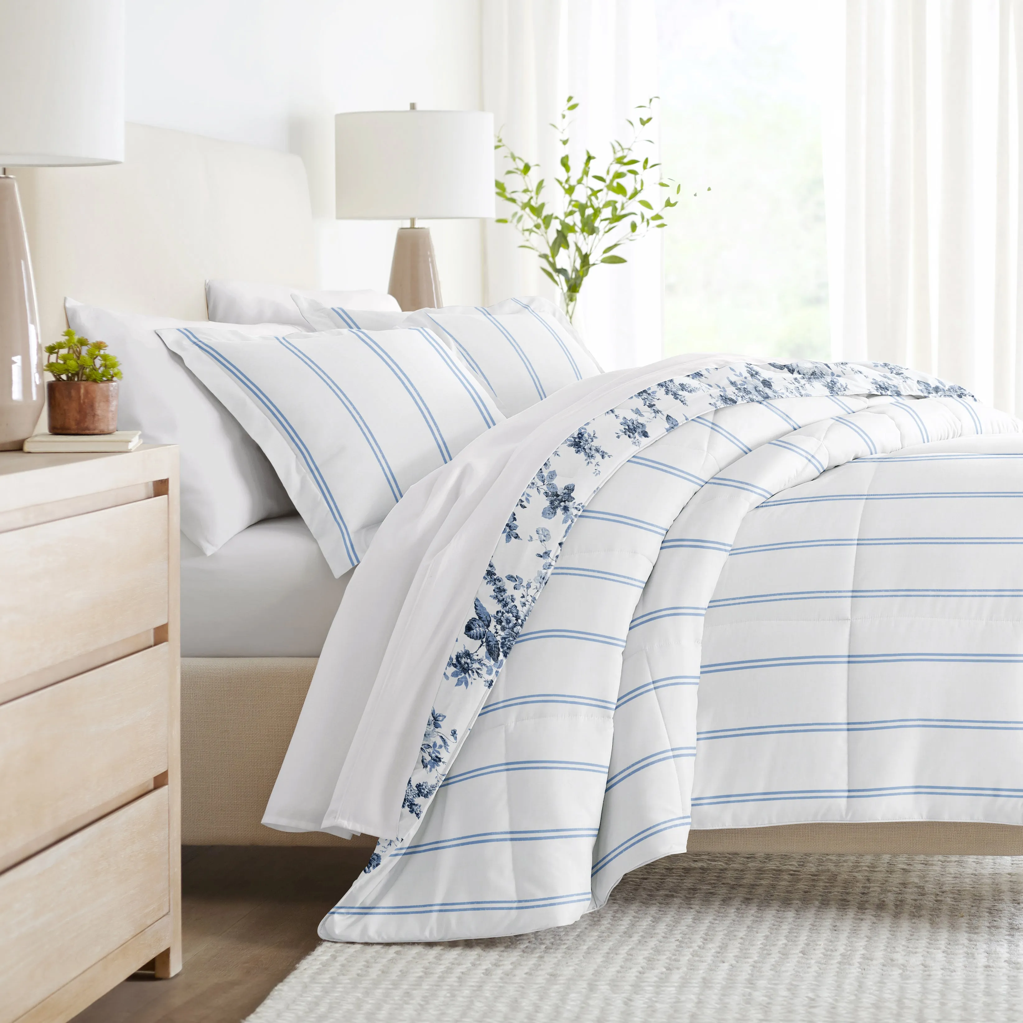 Patterned Down-Alternative Comforter Set (Sale)