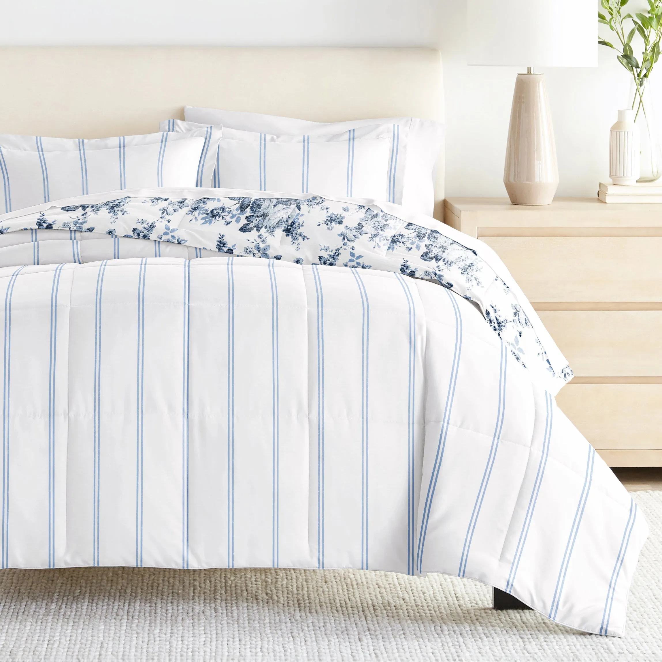 Patterned Down-Alternative Comforter Set (Sale)