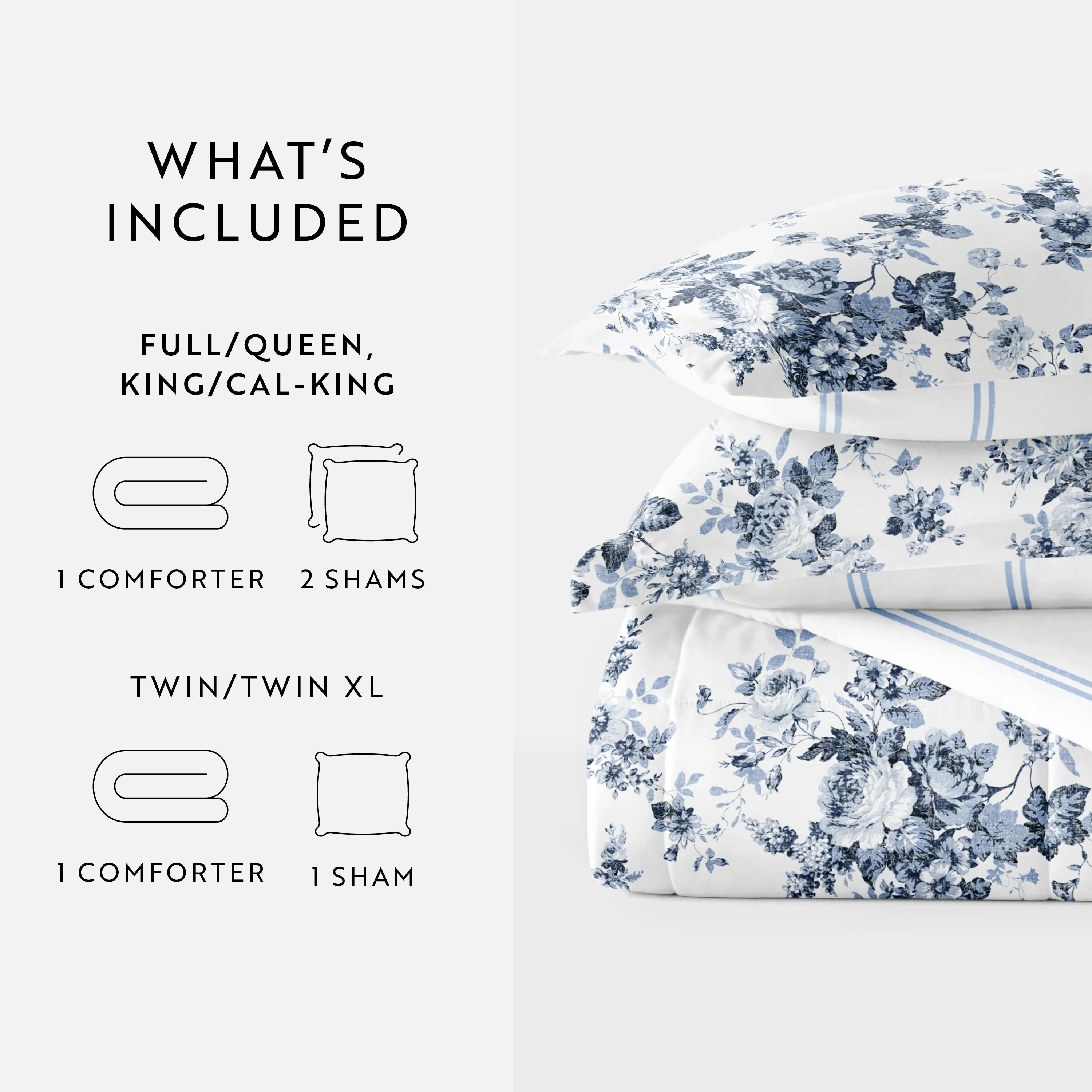 Patterned Down-Alternative Comforter Set (Sale)