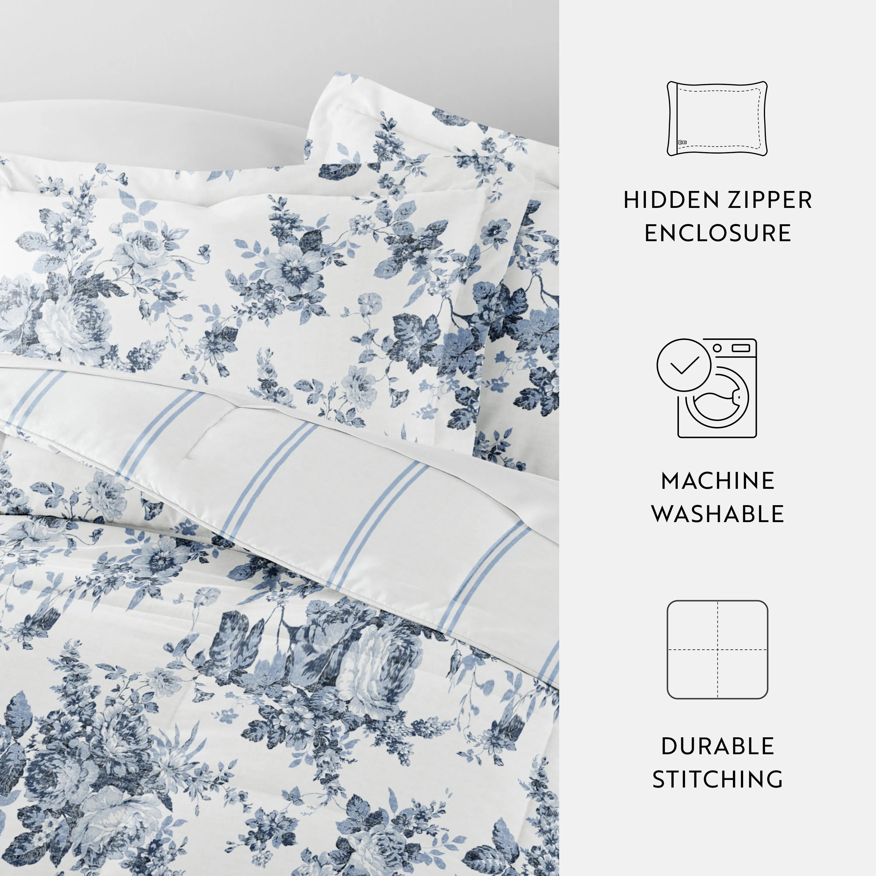 Patterned Down-Alternative Comforter Set (Sale)