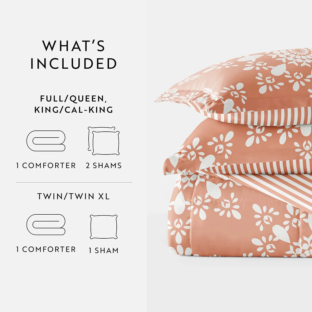 Patterned Down-Alternative Comforter Set (Sale)