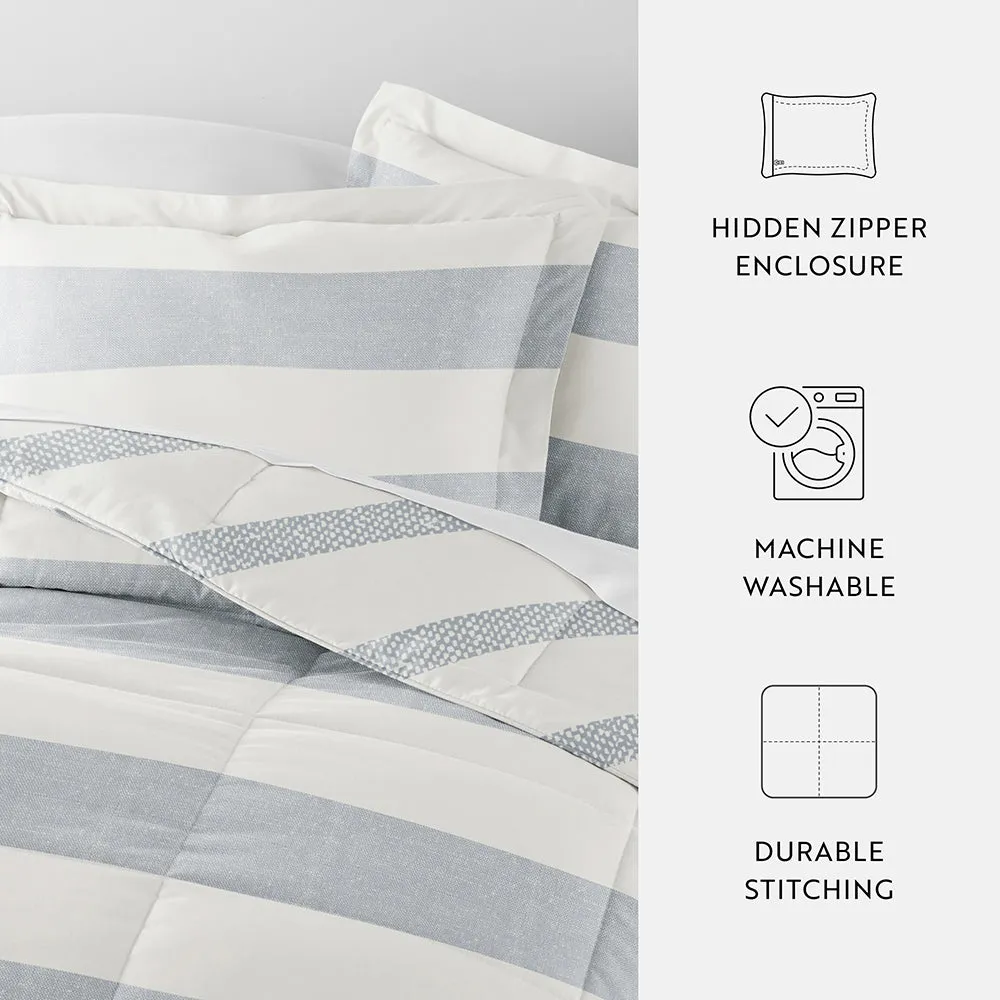 Patterned Down-Alternative Comforter Set (Sale)