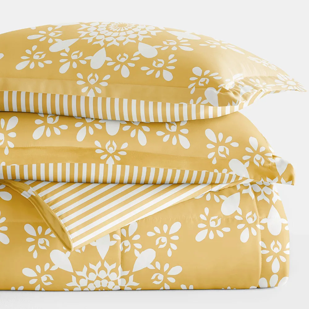 Patterned Down-Alternative Comforter Set (Sale)