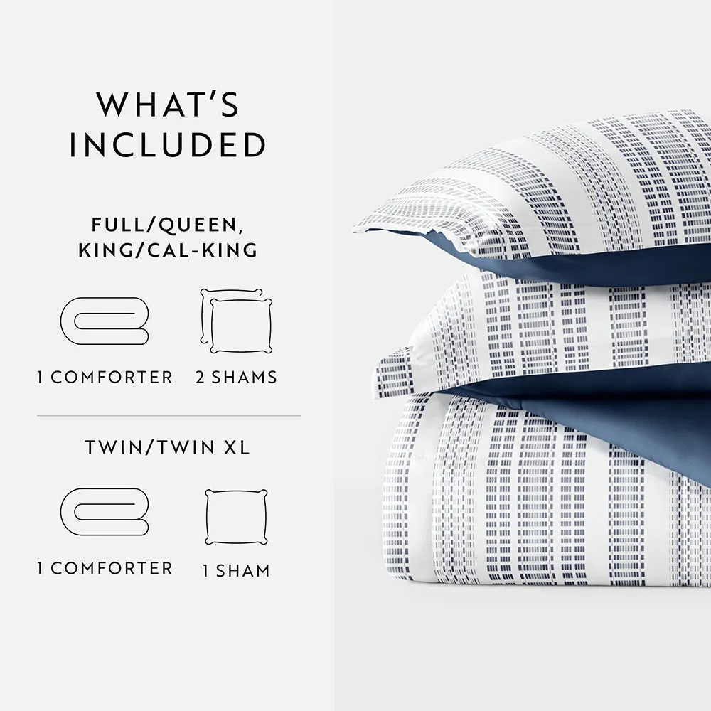 Patterned Down-Alternative Comforter Set (Sale)