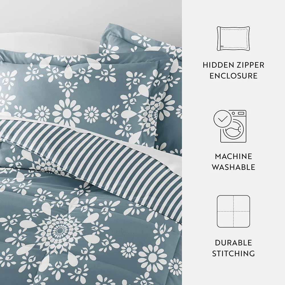 Patterned Down-Alternative Comforter Set (Sale)