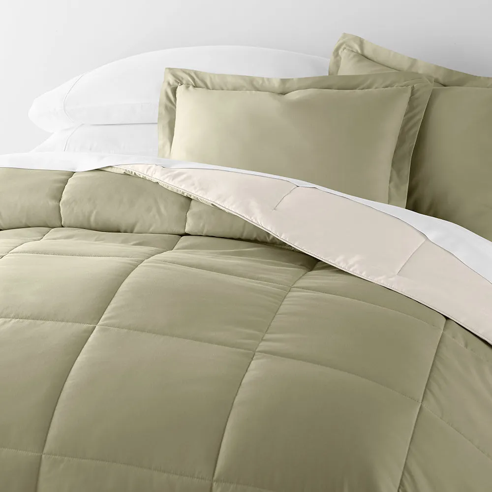 Reversible Down-Alternative Comforter Set Sale