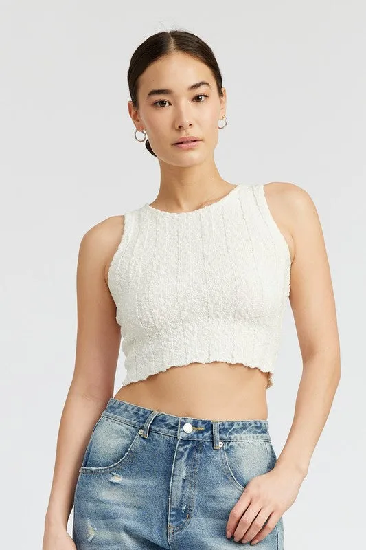 RIB CROPPED TANK TOP