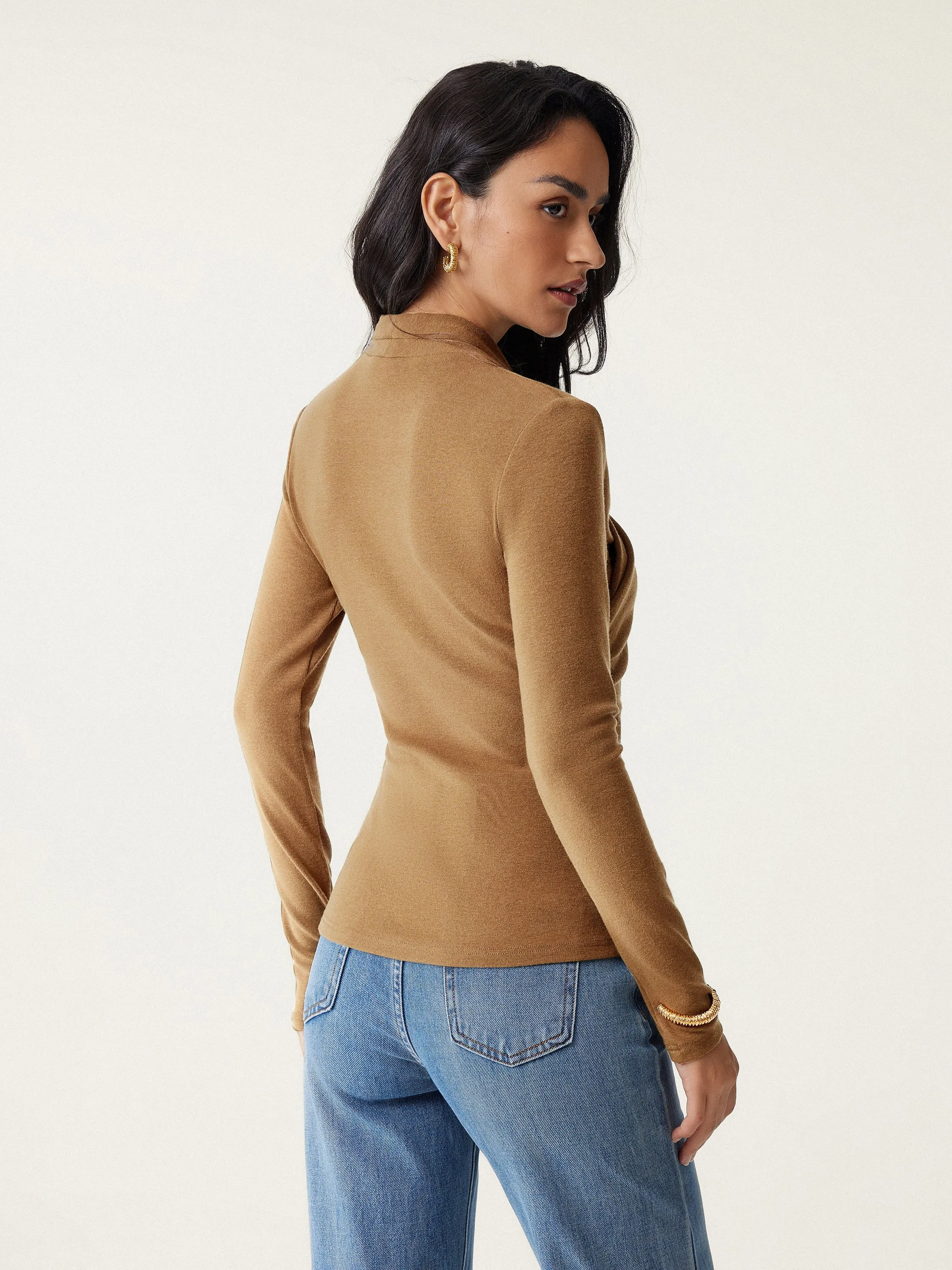 Surplice Long Sleeve Top